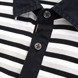 バーバリー ブラック レーベル ボーダー柄 ホースロゴ 刺繍 半袖ポロシャツ マルチカラー - NEWSED