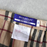 バーバリー ブルー レーベル ノバチェック プリーツ ウール ミニスカート ベージュ - NEWSED