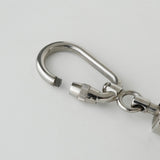 グッチ ロゴ ダブル カラビナ キーホルダー ストラップ シルバー - NEWSED