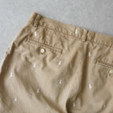 ポロ ラルフローレン スモールポニー ロゴ 総柄 ショートパンツ ハーフパンツ ベージュ - NEWSED