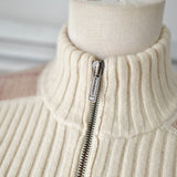 バーバリー ドライバーズニット フルジップ ノバチェック レディース アイボリー - NEWSED