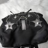 プラダ ポコノ テスート ナイロン サフィアーノレザー ロボット バックパック リュックサック ブラック ギャランティーカード付き - NEWSED