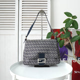 フェンディ マンマバケット ズッキーノ キャンバス ワンショルダーバッグ グレー / ネイビー - NEWSED