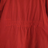 バーバリー ヴィンテージ 中綿ジャケット ミドルコート ホースロゴ 刺繍 イギリス製 レッド - NEWSED