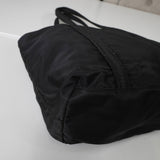 プラダ テスート ポコノ ナイロン ロゴ ハンドバッグ ブラック - NEWSED