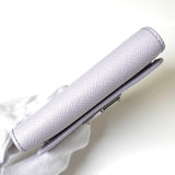 プラダ トライアングルロゴ サフィアーノレザー 二つ折り財布 パープル - NEWSED