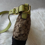 コーチ シグネチャー キャンバス ショルダーバッグ ベージュ / グリーン - NEWSED