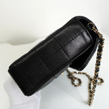 シャネル チョコバー ココマーク ターンロック チェーン セミショルダーバッグ ブラック - NEWSED