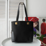 サルバトーレ フェラガモ ナイロンキャンバス レザー トートバッグ ハンドバッグ ブラック - NEWSED