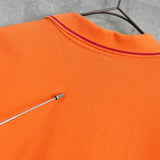 ナイキ ゴルフ スウッシュロゴ ハーフジップ 半袖ポロシャツ オレンジ - NEWSED