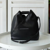 エムエムシックス メゾン マルジェラ レザー ジャパニーズバッグ ショルダーバッグ ブラック - NEWSED