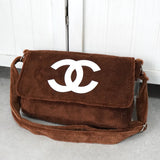 シャネル ココマーク パイル地 ノベルティ ショルダーバッグ ブラウン - NEWSED