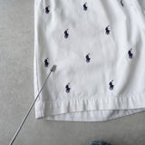 ポロ ラルフローレン スモールポニー ロゴ 総柄 ハーフパンツ ホワイト - NEWSED