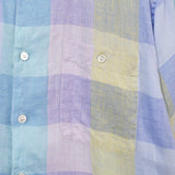 クリスチャン ディオール ヴィンテージ リネン チェック柄 半袖シャツ パステルカラー マルチカラー - NEWSED