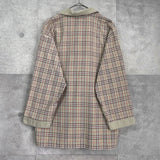 バーバリー ヴィンテージ ロゴ ノバチェック パジャマシャツ カーキ / ベージュ - NEWSED