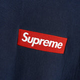 シュプリーム ボックスロゴ フーディー パーカー ネイビー - NEWSED