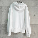 メゾン キツネ トリコロールフォックス ジップアップ フーディー パーカー ホワイト - NEWSED