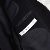 ジョンローレンスサリバン ベロア襟 アンゴラ ウール チェスターコート ブラック - NEWSED