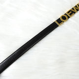 ロエベ ヴィンテージ ロゴ ゴールド金具 ベルト ブラック レディース - NEWSED