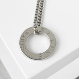セリーヌ ヴィンテージ サークルロゴ シルバー ネックレス - NEWSED