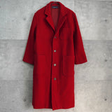 ポロ ラルフローレン ウールコート チェスターコート レディース レッド - NEWSED