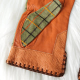 ヴィヴィアン ウエストウッド クロコ レザー スエード 異素材 コンビ 手袋 グローブ ブラウン カーキ - NEWSED