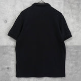 フレッドペリー ロゴ刺繍 半袖ポロシャツ ブラック × グリーン - NEWSED