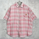 ロエベ アナグラム チェック柄 半袖シャツ ピンク - NEWSED