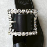 メゾンマルジェラ ビジューバックル サンダル ブラック - NEWSED