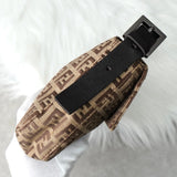 フェンディ マンマバケット ズッキーノ キャンバス / レザー ワンショルダーバッグ ベージュ / ブラウン - NEWSED