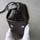 ヴィヴィアン ウエストウッド オーブ レザー ショルダーバッグ ダークブラウン - NEWSED