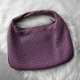 ボッテガ イントレチャート レザー ワンショルダーバッグ パープル - NEWSED