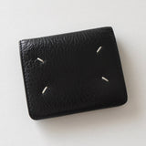 メゾン マルジェラ 四つタグ レザー 二つ折り財布 ブラック - NEWSED