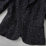 イッセイミヤケ フラワー ナイロン シングル イージー セットアップ ブラック レディース - NEWSED