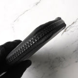 メゾン マルジェラ 四つタグ レザー ラウンドジップ コンパクトウォレット ブラック - NEWSED