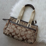 コーチ シグネチャー キャンバス トートバッグ ハンドバッグ ベージュ - NEWSED