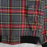 フレッドペリー リバーシブル ロゴ 刺繍 チェック柄 キルティングジャケット ブルゾン カーキ / グレー - NEWSED