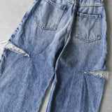 エムエムシックス メゾンマルジェラ スラッシュディテール カットアウト デニム ブルー - NEWSED