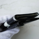 バレンシアガ ペーパーミニ レザー 三つ折り財布 コンパクトウォレット ブラック - NEWSED