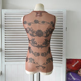 ジャンポール ゴルチエ シースルー ノースリーブ カットソー ブラウン レディース - NEWSED