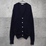 バーバリー ヴィンテージ ケーブル編み ニット カーディガン ダークネイビー - NEWSED