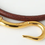 エルメス レザー ジャンボ チョーカー ブレスレットブラウン 箱付き - NEWSED