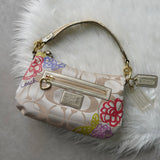 コーチ ポピー デイジー 花柄 シグネチャー キャンバス ハンドバッグ ベージュ - NEWSED