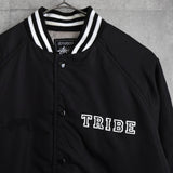 ステューシー ロゴ 刺繍 スタジャン ブラック - NEWSED