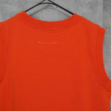 エムエムシックス メゾンマルジェラ ノースリーブ スウェット ワンピース オレンジ - NEWSED