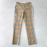 バーバリー サイドライン ノバチェック スラックス トラウザーズ ベージュ - NEWSED