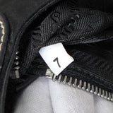 プラダ ポコノ テスート ナイロン レザー ワンショルダーバッグ 三角プレート トライアングルロゴ ブラック - NEWSED