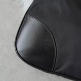 プラダ ポコノ テスート ナイロン / レザー トライアングルロゴ ショルダーバッグ ブラック - NEWSED