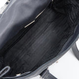 プラダ ポコノ テスート ナイロン レザー トートバッグ 三角プレート ブラック - NEWSED