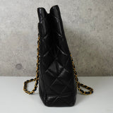 シャネル ココマーク ターンロック マトラッセ ラムスキン チェーン トートバッグ ブラック - NEWSED